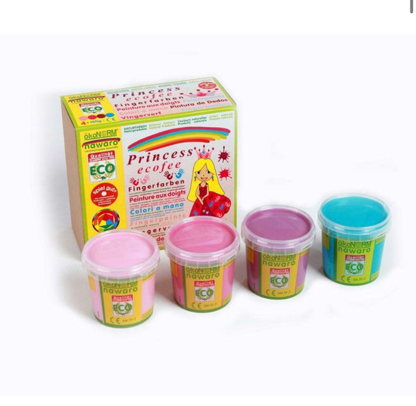 okoNORM - Nawaro - Finger Paints - 4 Colour Set - Princess