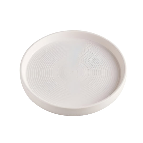 St Eval White candle plate Gently Elephant