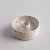 Plate Candle Holder Speckle Stone