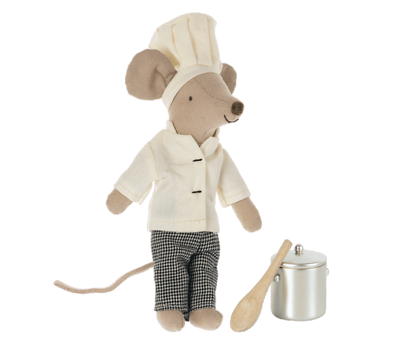 Chef Mouse with Pot and Spoon