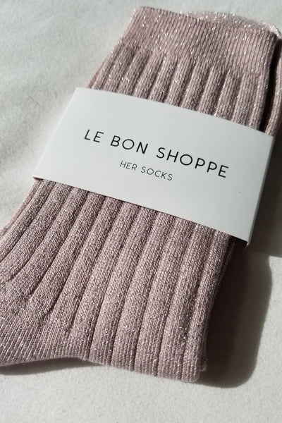 Le Bon Shoppe -  Her Socks - Rose Glitter