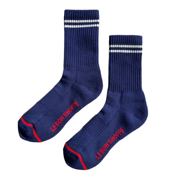 Boyfriend Socks - Navy