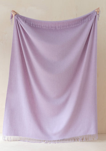 Lambswool Blanket in Lilac Melange