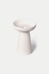 Porcini White Candle Holder in Matte Clay (Large)
