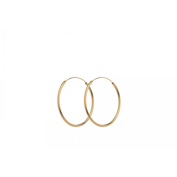 Plain Hoops - 30mm - Gold Plated