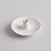Plate Candle Holder Matt White