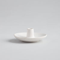 Plate Candle Holder Matt White