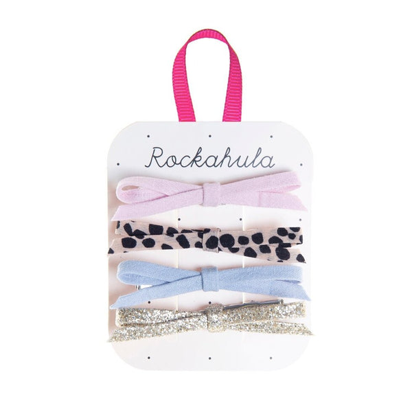 Luna Leopard Skinny Bow Clips