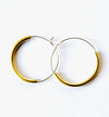 Silver Plated with brass curve - Hoops