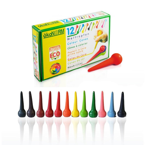 okoNORM Wax Colour Cones, 12 Colour Pack