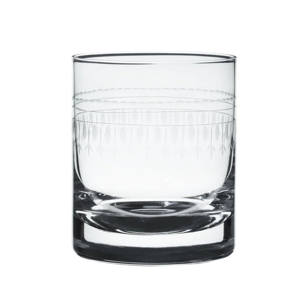 The Vintage List - Whisky Glasses with Oval Design (set of 2)