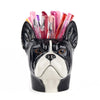 QUAIL - French Bulldog pencil pot black & white