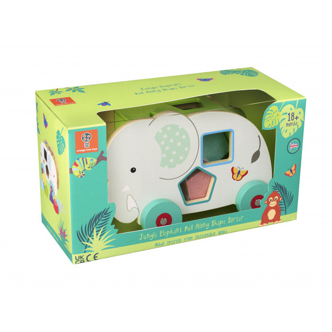 Orange Tree Toys - Shape Sorter Jungle Elephant