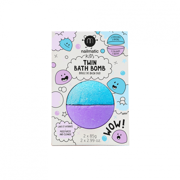 Twin Bath Bomb - Blue & Violet
